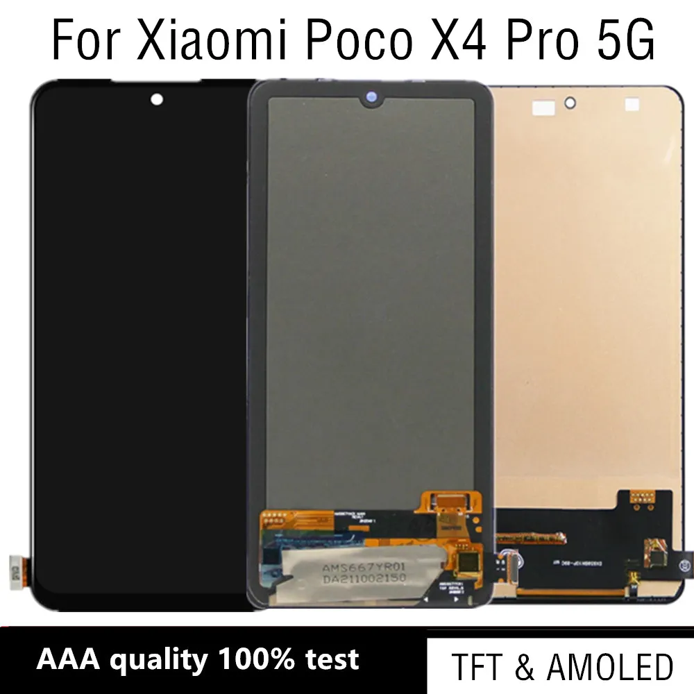 

Amoled / TFT For Xiaomi POCO X4 Pro 5G 2201116PG LCD Display Screen Touch Digitizer Assembly