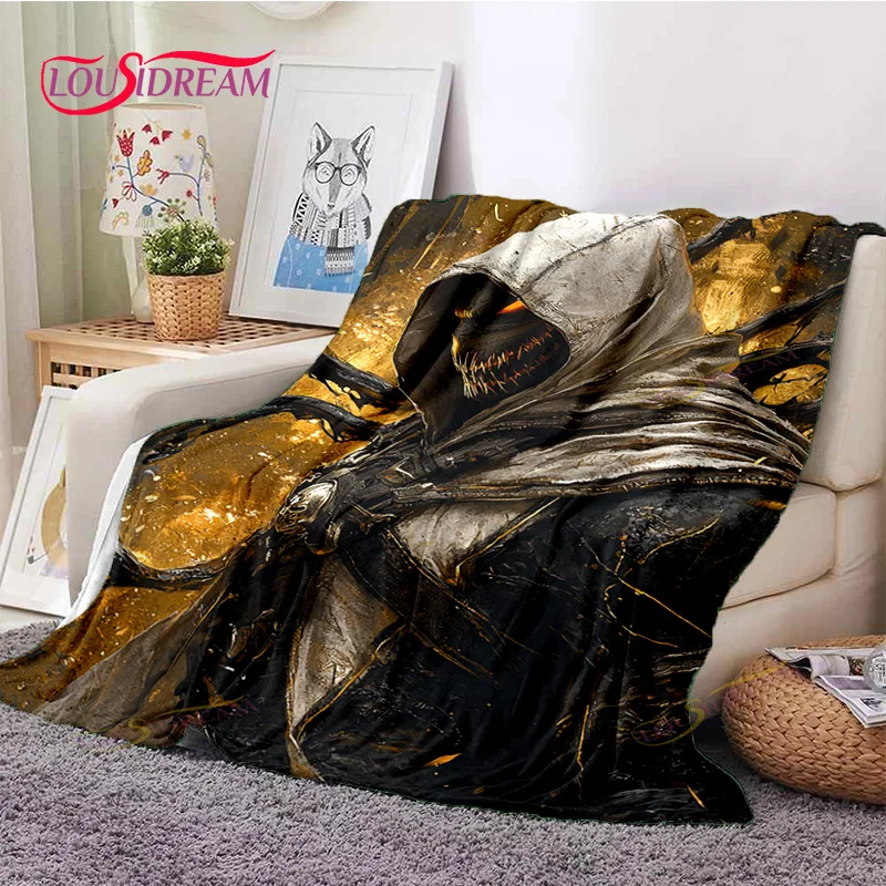 Темно-золотистое мягкое одеяло Assassin Altair и V-Venom Fusion постельное белье фланелевые