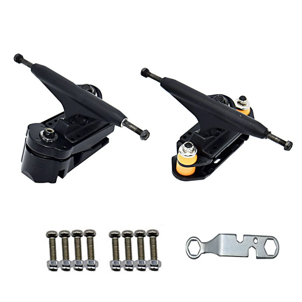 

Surf Skate Trucks S5 Surf Skateboard Trucks Adapter Waterbridge Rear Trucks Strong Spring,Black Set