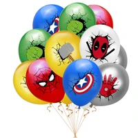 marvel superhero spider man hulk iron man latex balloon childrens birthday party avengers theme party supplies anime balloons