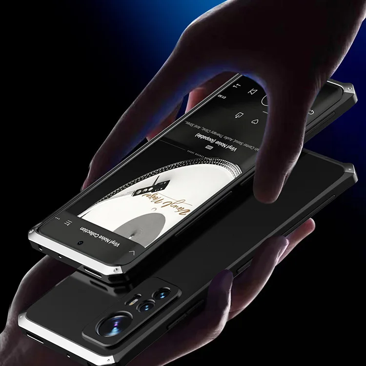 Luxury Shockproof Element Metal Case For Xiaomi Mi 12 12x Mi12  Hin Hard Aluminium Alloy Hybrid Plastic Back Cover Cases