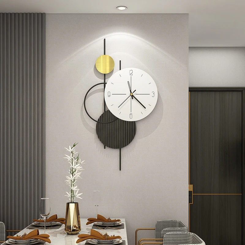 

Fashion Wall Clock Modern Design Living Room Simple Silent Creative Nordic Light Luxury Wall Clock Mechanism horloge Home Decor