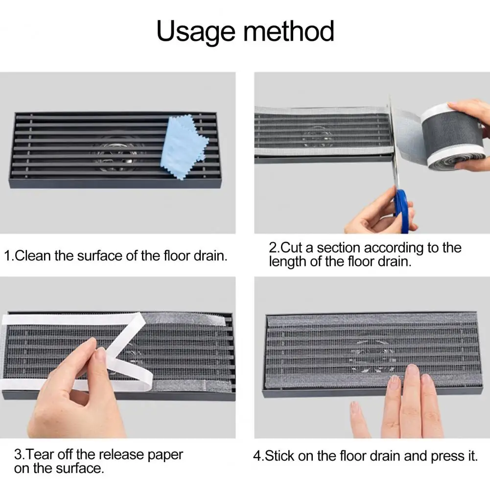 

1 рулон наклейки для фильтра практичные маленькие отверстия плотно прилегающие кухонные принадлежности наклейка для пола сток для раковины фильтр