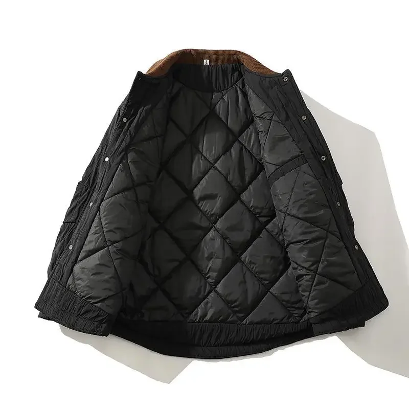 Men's Autumn Winter Flying Jacket Cotton-Padded American Style Vintage Work Coat Loose Fit Cotton For Outerwear