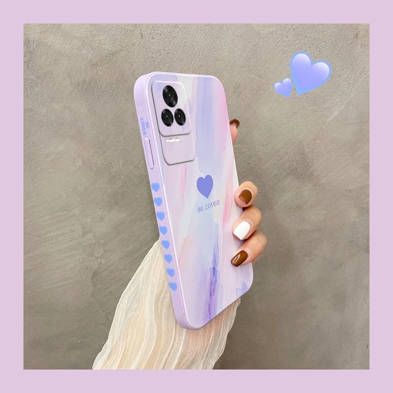 Square Painting Pattern Phone Case For Xiaomi Redmi K40s K40 S Silicone Anti-drop  Back Cover