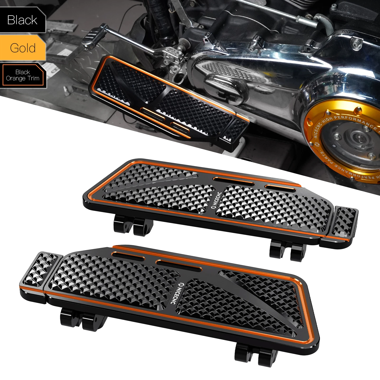 

Motorcycle Driver Footrest Floorboards for Harley Touring Road King Street Road Glide CVO Limited Tri Glide Ultra Electra Glide