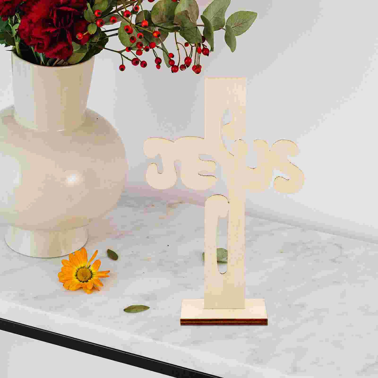 

Wooden Cross Centerpieces Standing Cross Statues Desktop Cross Catholic Christian Cross Religious Gift Baptism Sculpture Home