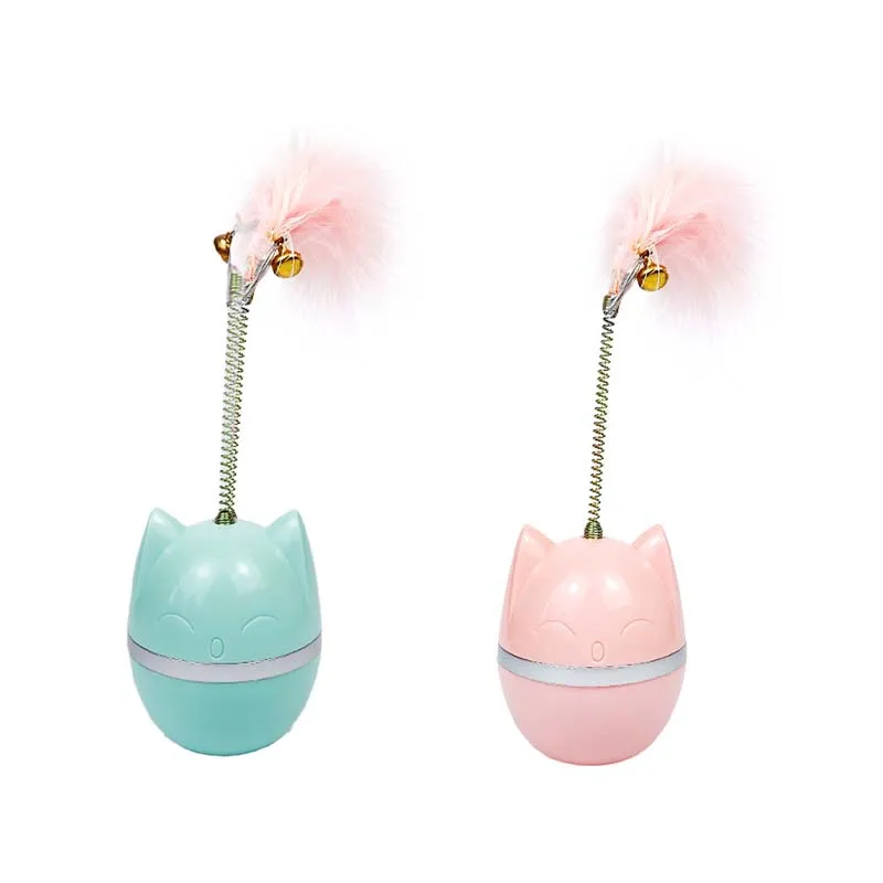 

Pet Cat Toy Tumbler Teasing Cat Ball Resistant to Biting Teasing Cat Stick Feathers to Relieve Boredom Cat Accessories