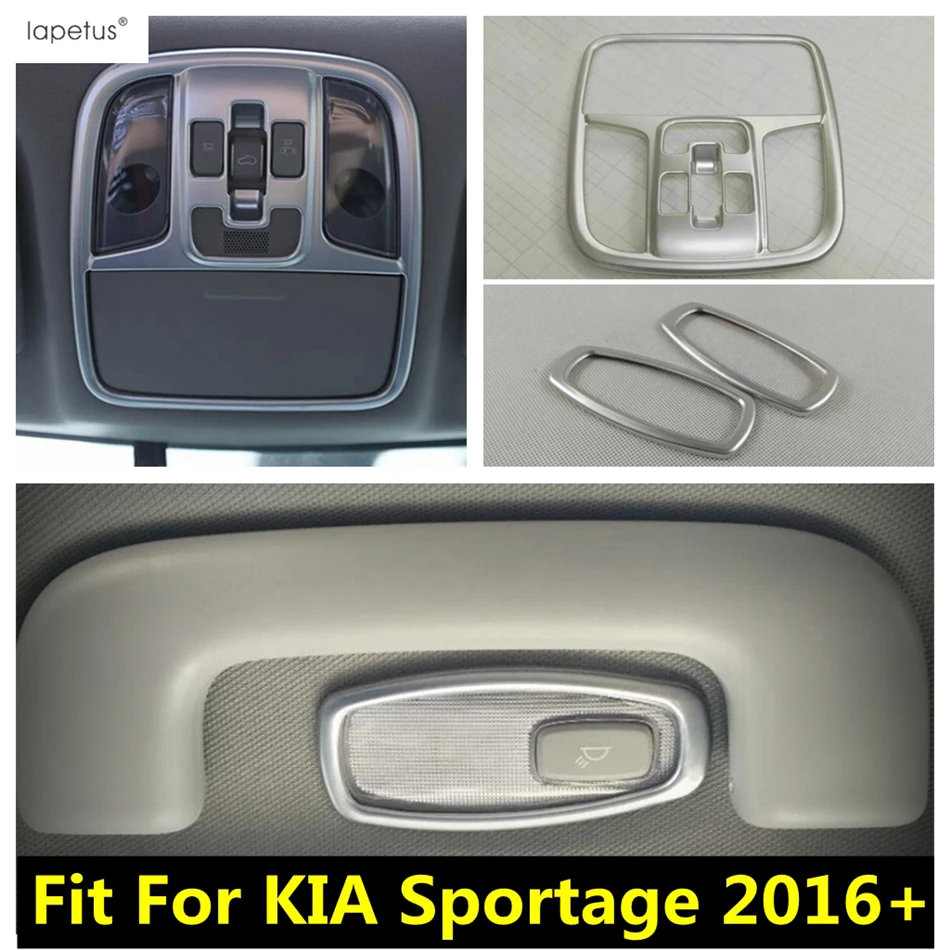 

Upper Roof Front / Rear Reading Light Lamp Frame Decoration Molding Cover Trim Accessories Interior For KIA Sportage 2016 -2020