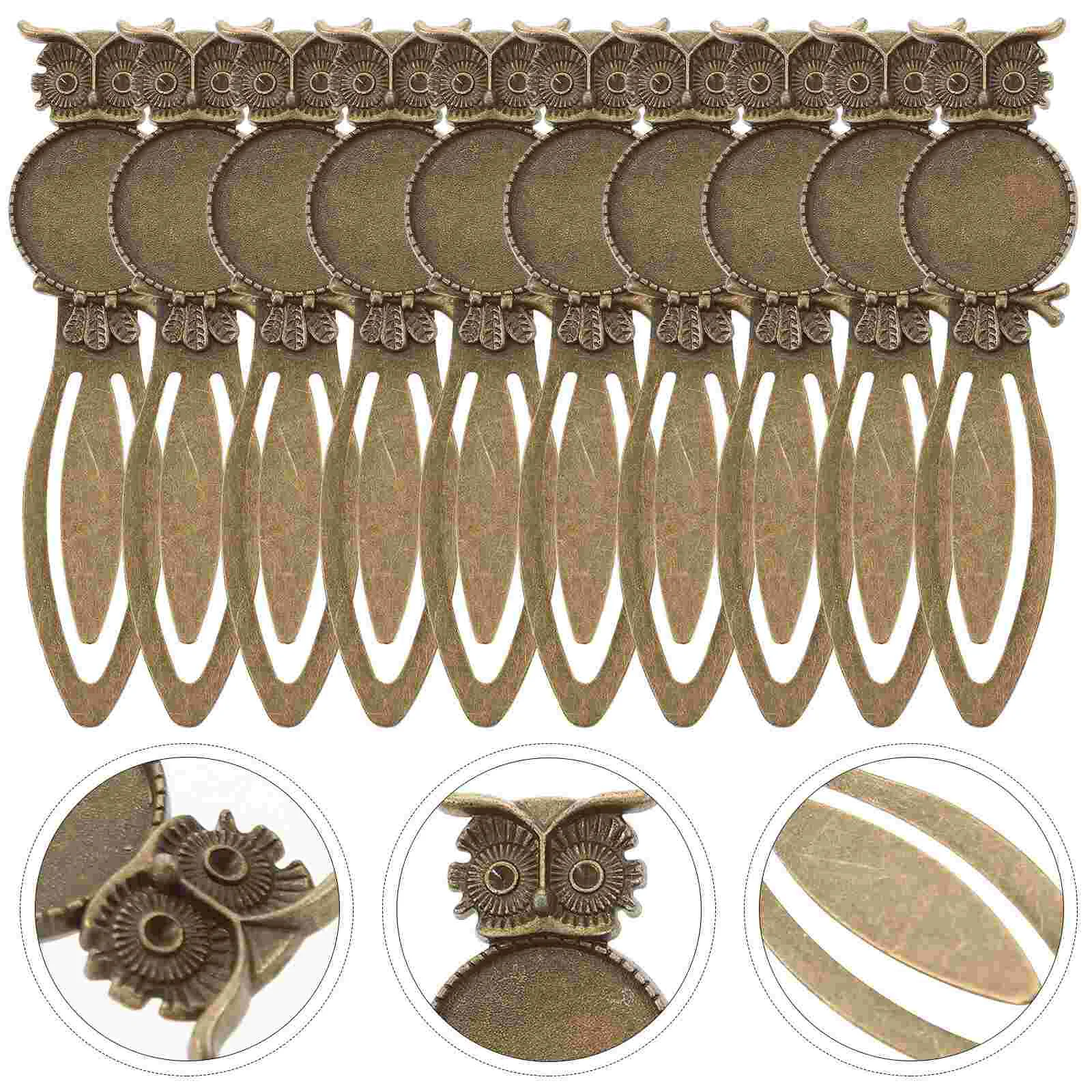 

20 Pcs Owl Bookmark Page-marker Copper Bookmarks Creative Pretty Shape Students