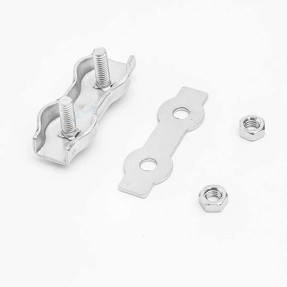 

2pcs Wire Rope Single/Double Clip Chuck Lock Cable Clamp 304 Stainless Steel Fastener Caliper Full Set Size M2-M10 Swivel Clamps