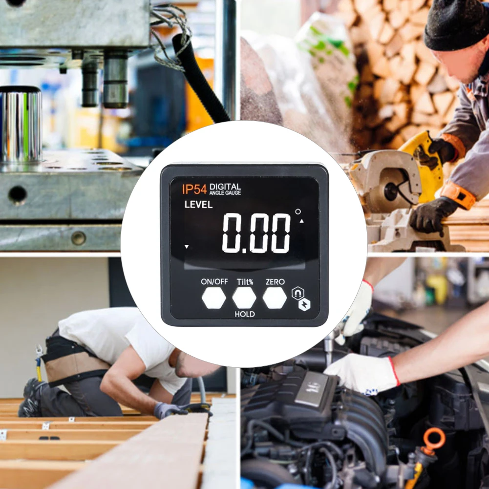 Цифровой Инклинометр угломер с магнитным основанием 4 х90 ° большой ЖК светильник