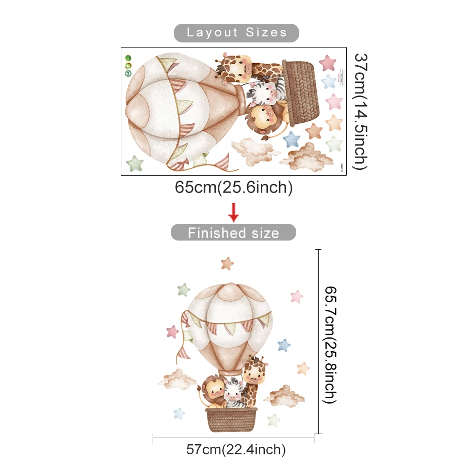 

Настенные наклейки Kingsmile акварельные мультяшные воздушные шары