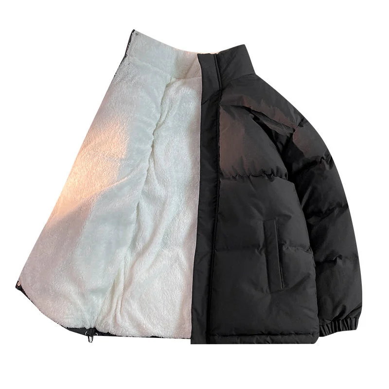 Winter Jacket Men Warm Fashion 4 Colors Casual Thickened Lamb Wool Jacket Men Streetwear Loose Short Coat Mens Parker M-4XL