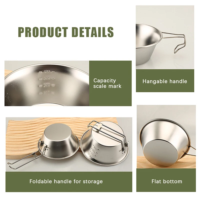 1 Шт. Чашка Из Нержавеющей Стали 304 30/200/400 Мл Штабелируемая Подвесная Миска Для