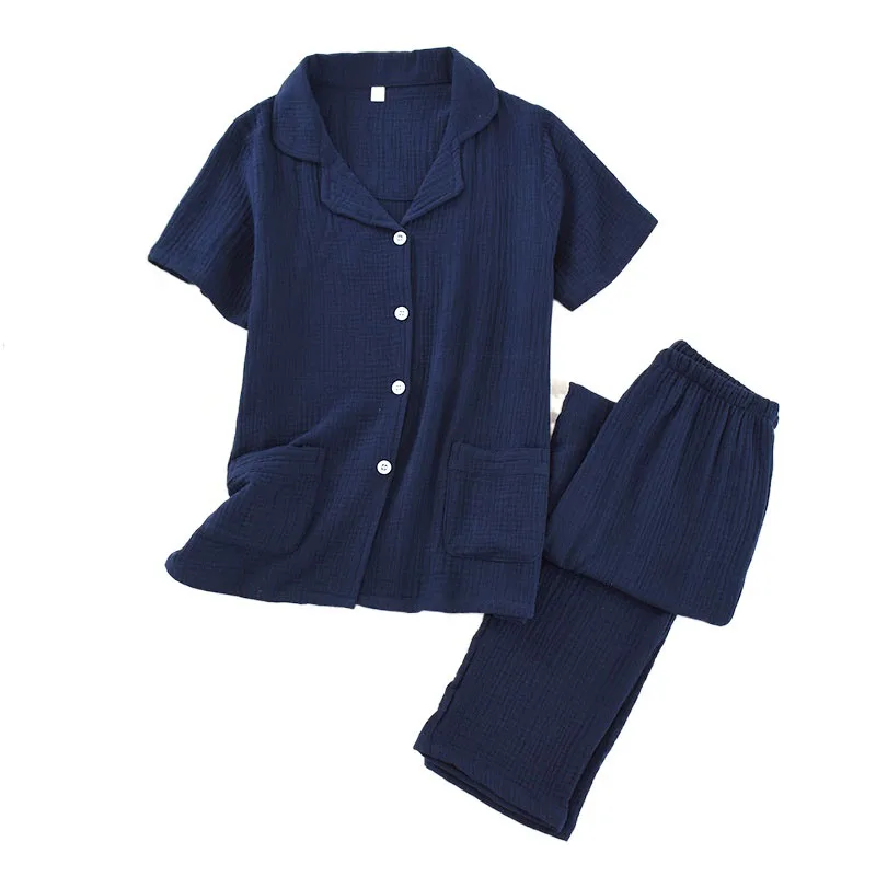 

Couples Pajamas Men and Women Home Clothes Nuisette Femme Short-sleeved Cotton Home Cotton Two Pcs Home Suit Couple Pajamas