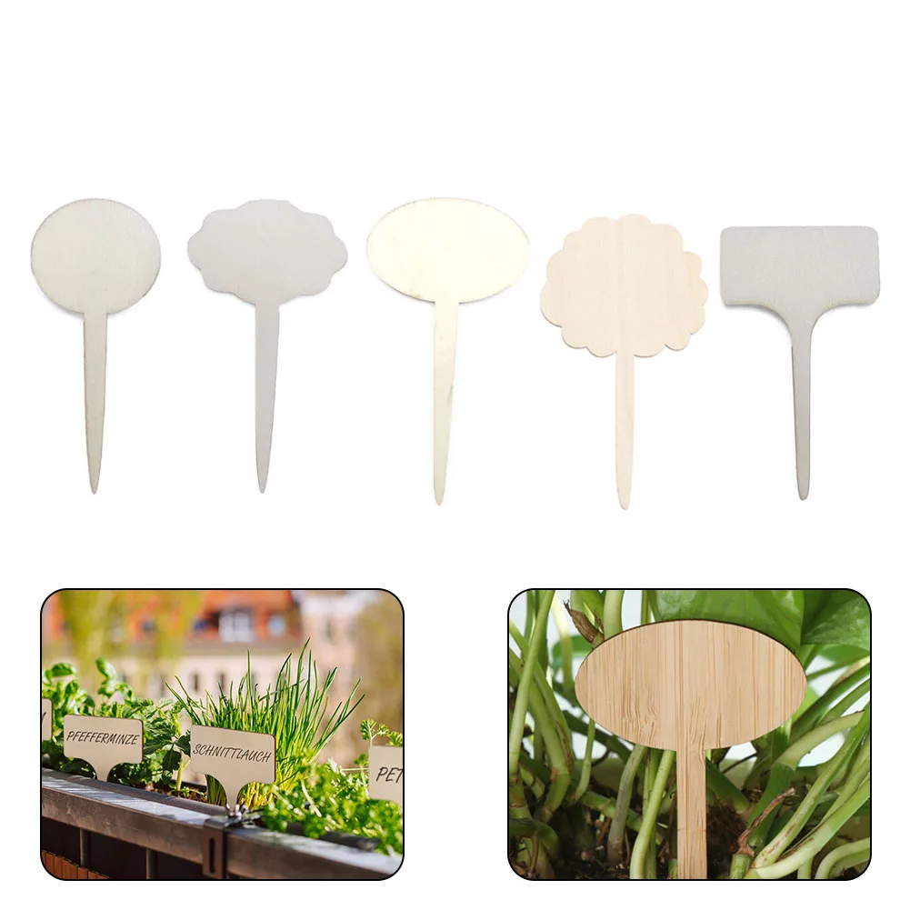 

10pcs Plant Labels Garden Markers Re-Usable Nursery Flower Herb Markers Sign Wooden Plant Labels Flower Sign Tags