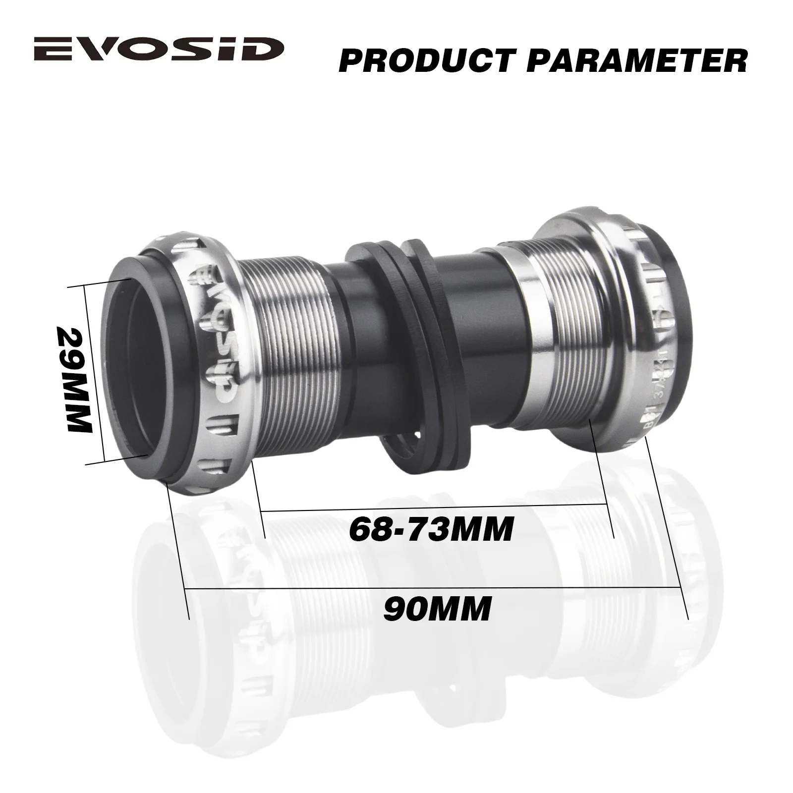 EVOSID DUB BSA 6873 мм Резьба центрального движения 2 подшипника 28,99 мм для шатунов Sram NX SX Eagle MTB Bike BB для DUB Crank 29 мм (art.: 3920ceedb2006) - 3920ceedb2006