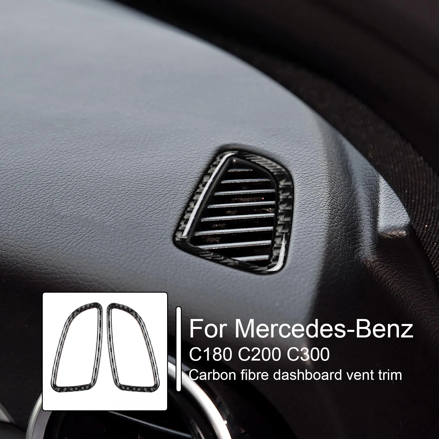 Для Mercedes W205 Benz C180 C200 C300 C GLC класс углеродного волокна приборная панель вентиляционное отверстие отделка рамка стикер 자차용용품 품