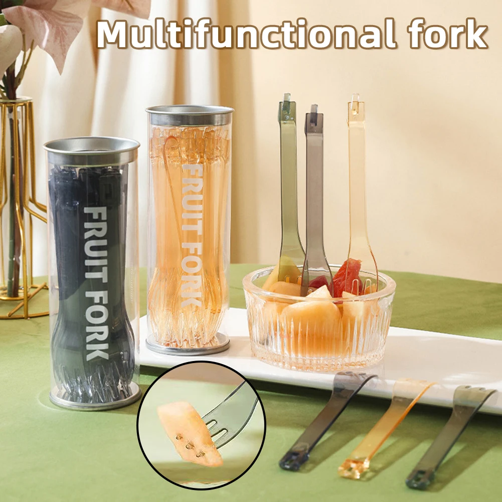 

2 в 1 мультяшная вилка-зажим для фруктов многоцелевой прибор для сбора фруктов Съемный зажим бэнто зубочистка для еды для детей