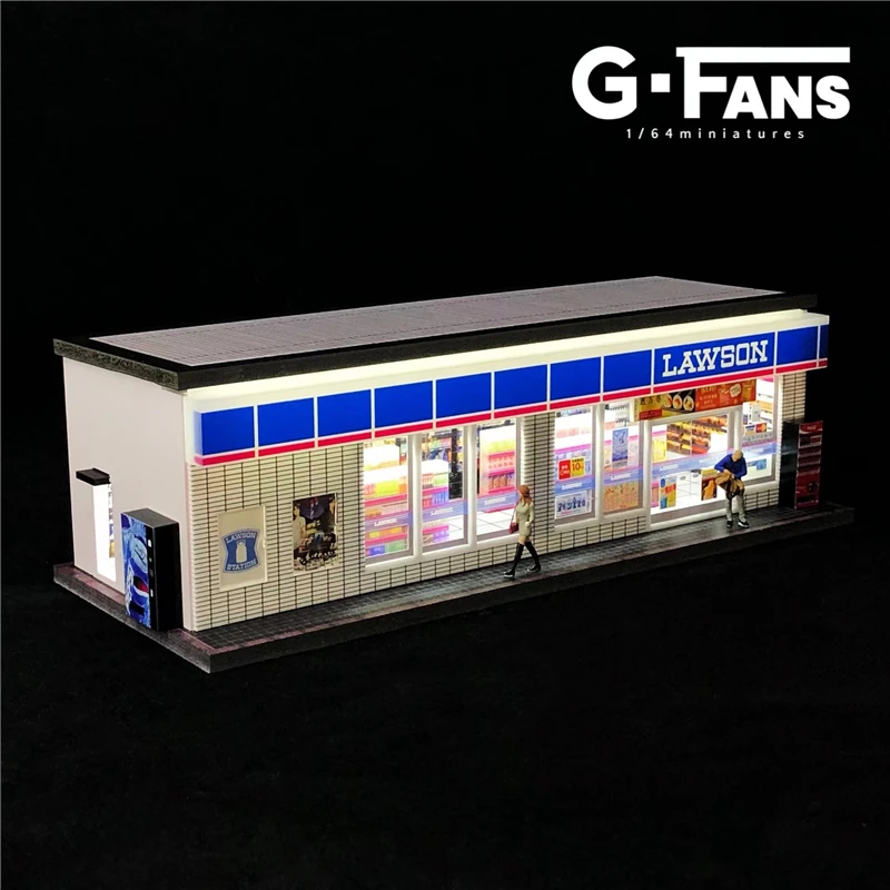 GFANS 1:64 светодиодный ные лампы для гаража литые модели автомобилей LAWSON Star Coffee Shop |
