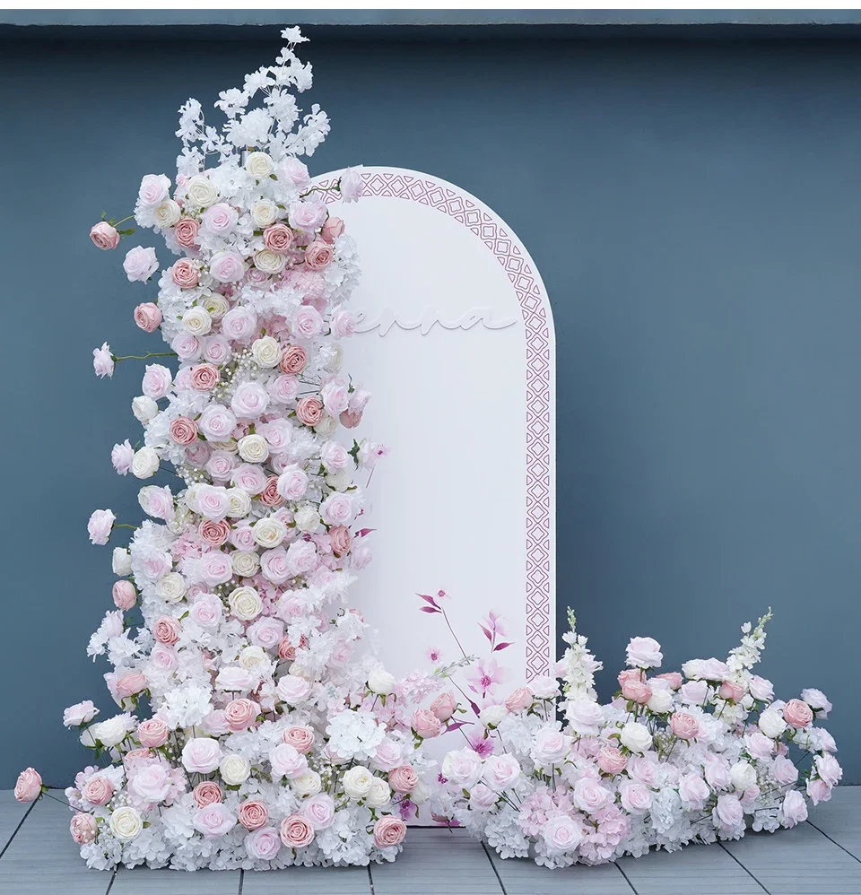 Роскошный фон для фотосъемки с изображением розовой и белой гортензии 5D Babysbreath