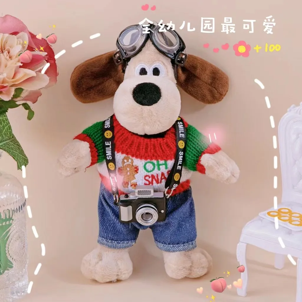 

2023 Wallace & Gromit собака фотосессия мультяшное животное 15/25 см люверсы собака плюшевая кукла Школьный Рюкзак Подвеска автомобиль брелок игрушка