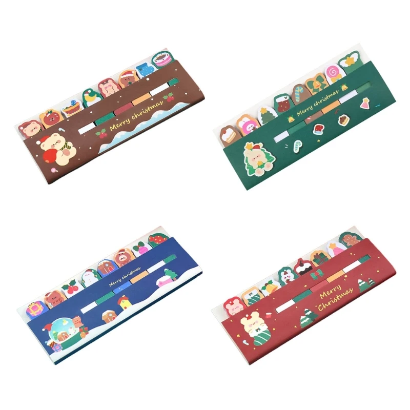 

Sticky Index Tabs,Writable File Tabs Flags Christmas Colored Page Markers Labels for Reading Notes,Books,Classify Files
