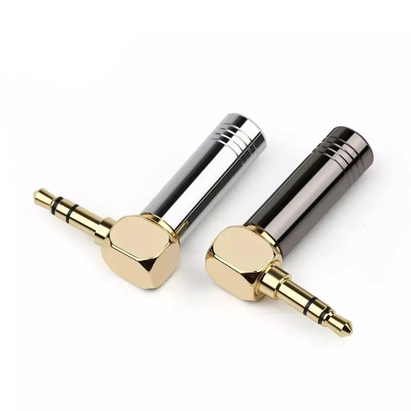 3.5 Jack 3 5 Headphone Plug 3Pin Connector 90 Degree L Shaped Elbow Right Angle DIY 3.5mm Adapter Repair Earphones Accessories