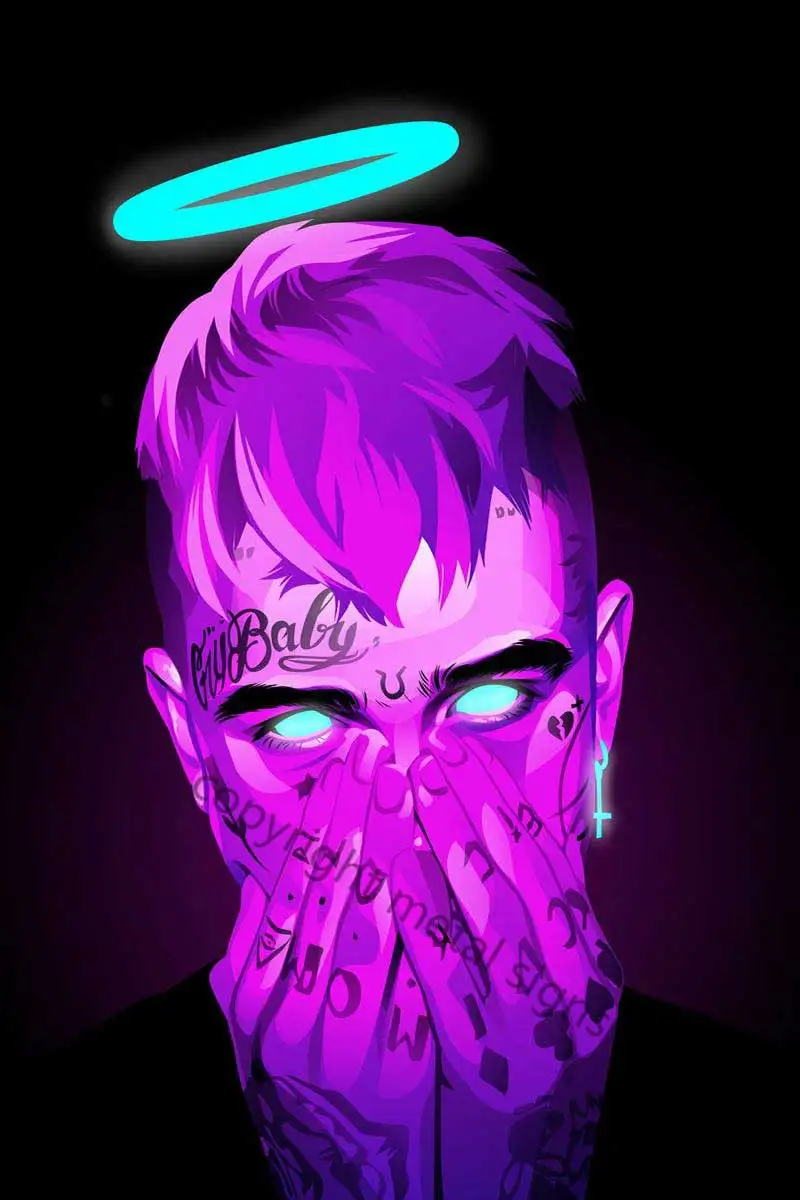 

Неоновый Ретро винтажный металлический знак Lil Peep, жестяные таблички, Настенный декор, неоновый знак для клуба, мужской пещеры, кафе, паба, до...