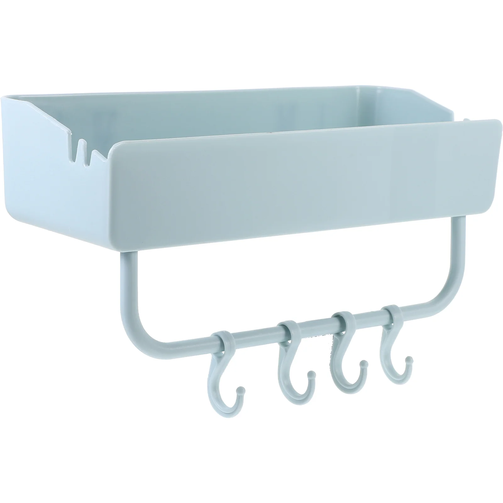

Towel Rail Shower Shelf No Drill Storage Rack Convenient Bathroom Plastic Wall Mounted Sundries