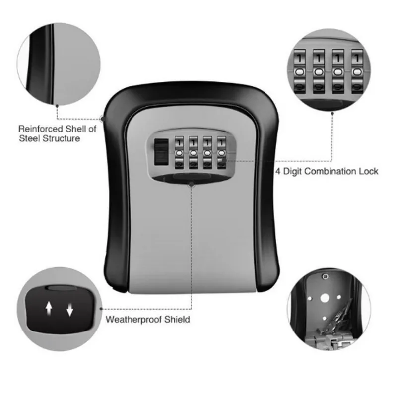 Сейф для ключей защитный ящик мини-органайзер депозитный скрытый сейф