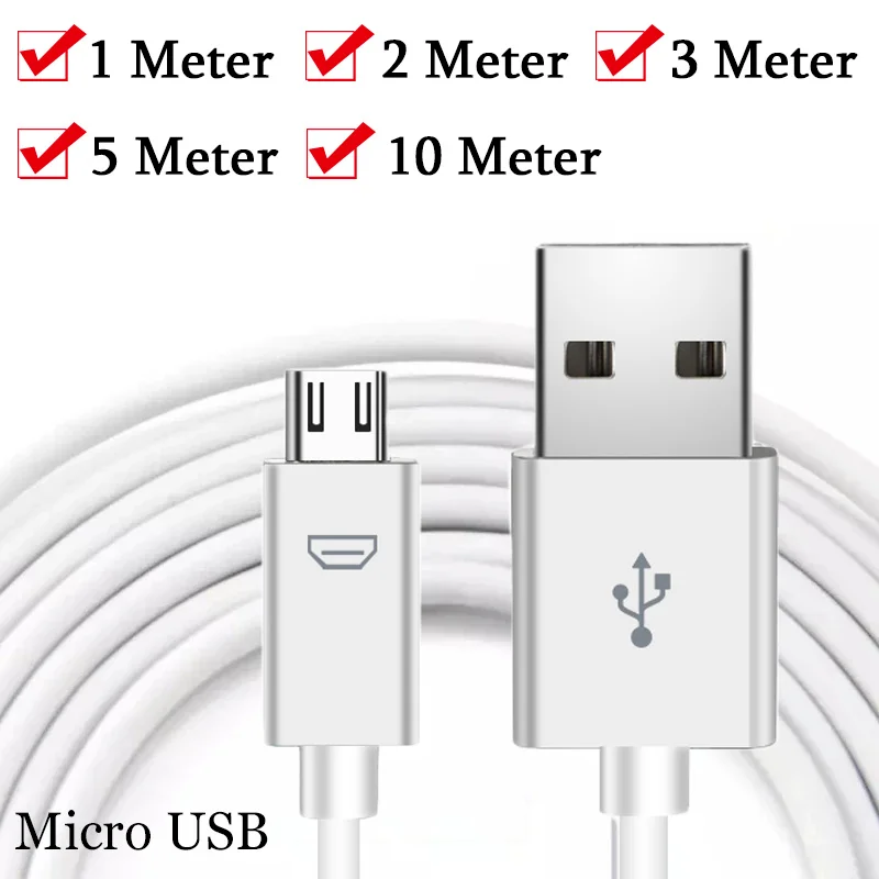 

10m/5m/3m/1m Micro USB Charging Wire Extra Long Android Charger Cable for Phone Tablets Xiaomi Camera USB Charging Cord