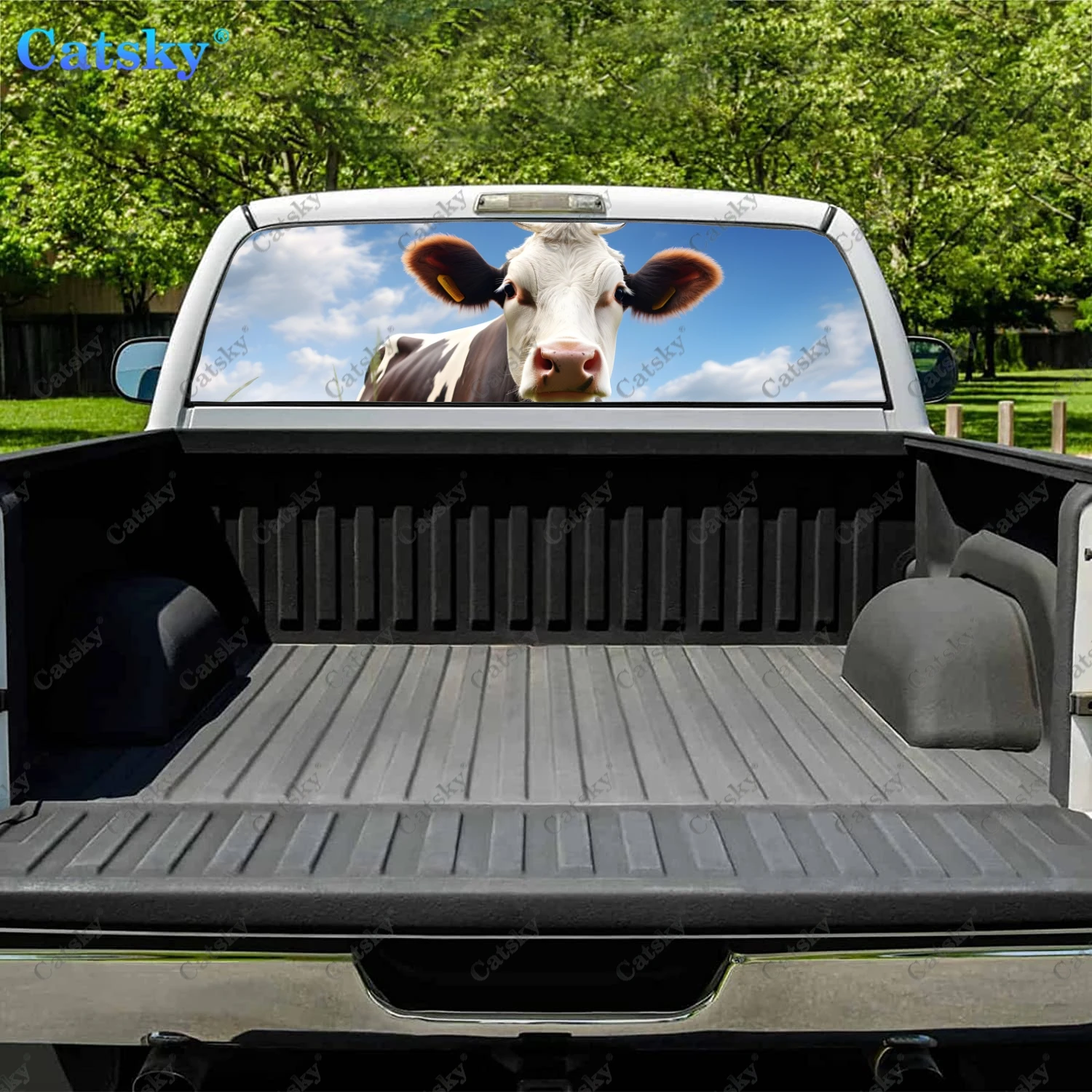 Забавная корова Holstein наклейка на заднее стекло подходит для пикапа грузовика