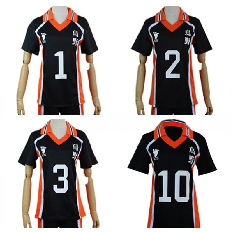 

Haikyuu Cosplay Karasuno School Uniform Costume Sugawara Koushi/Sawamura Daichi/Azumane Asahi/Hinata Shoyo Shire Jerseys