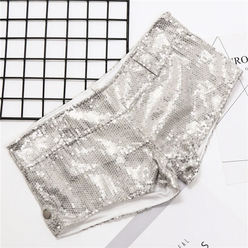 New Stage Performance Clothes Low Waist Sexy Sequin Shorts Pole Dance Women's Micro Shorts