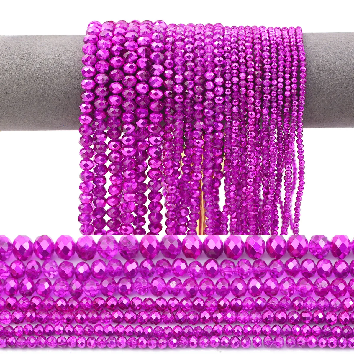 Плоские круглые граненые австрийские хрустальные полусеребристые полурозовые