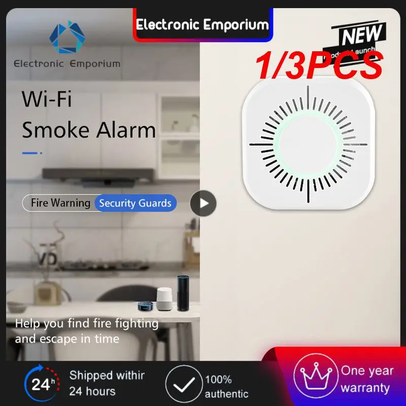 

1/3 шт., беспроводной датчик дыма с Wi-Fi