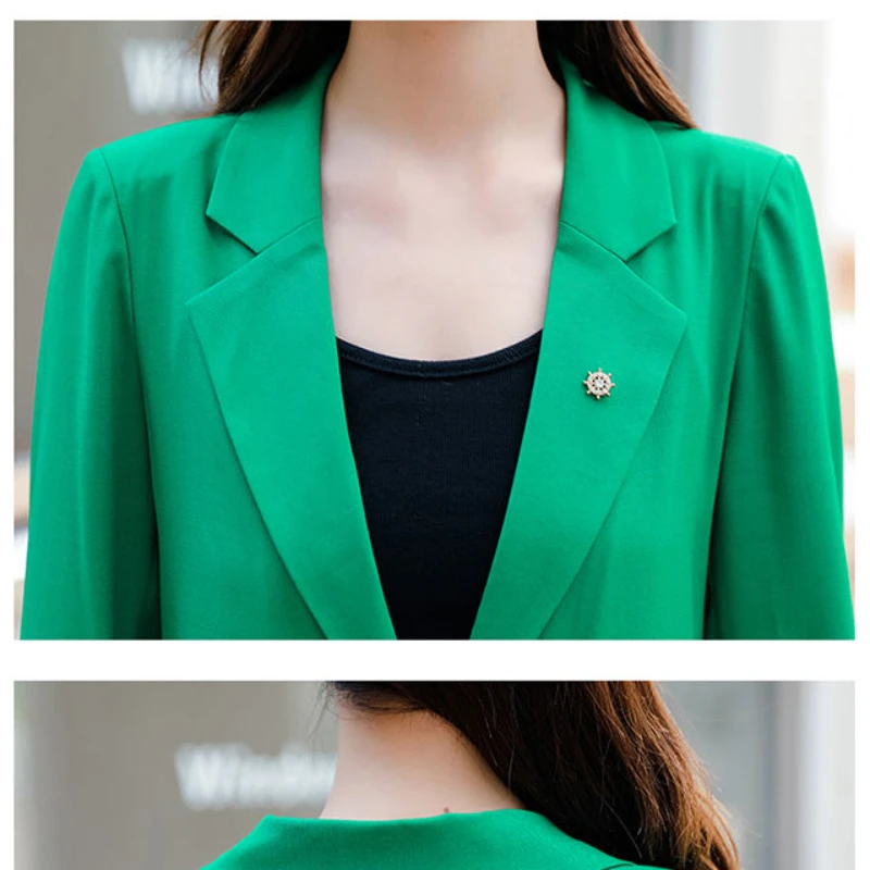 Black and White Women's Blazer Jacket New Korean Fashion Loose Fitting Long Sleeved Blazer Office Women's Elegant Jacket Top