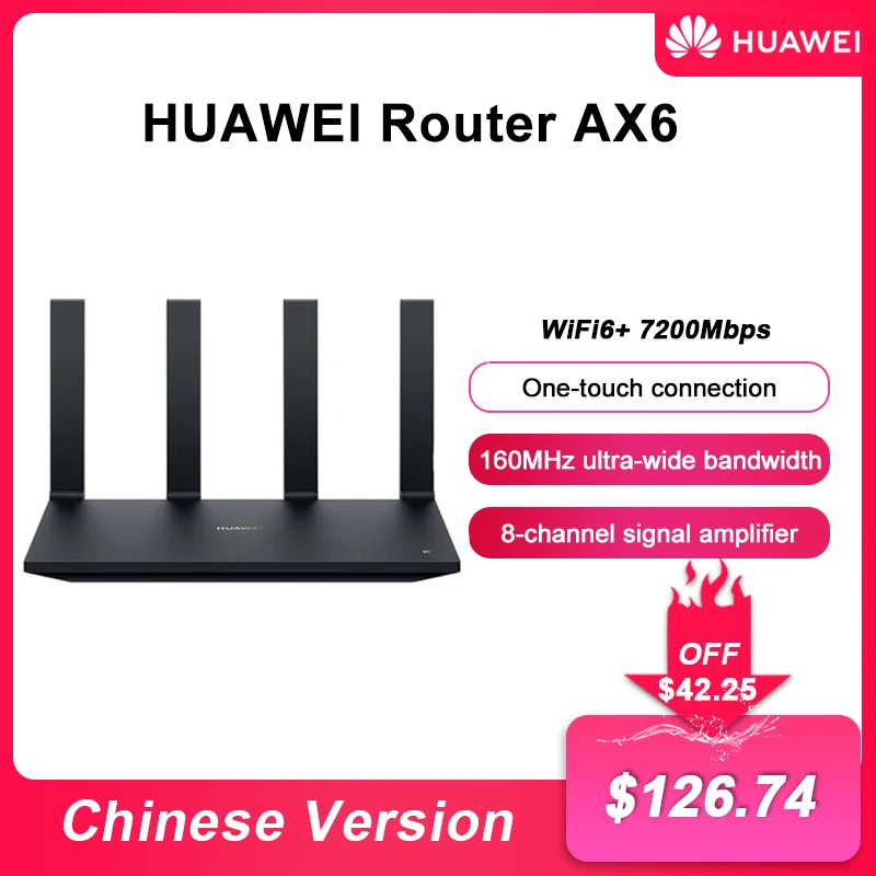 New Huawei Router AX6 Dual Band Wi-Fi 6+ 8 Channel Signal amplifiers router 7200 Mbps Gigabit router Wifi Extender mesh wifi