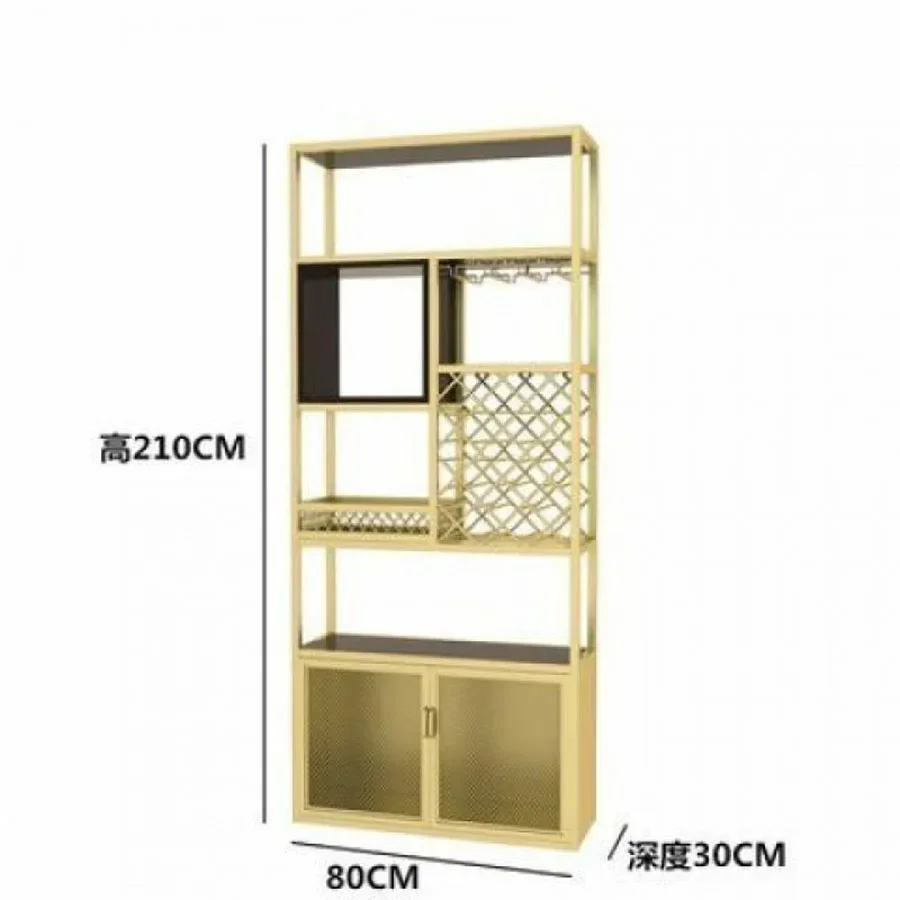 Напольный винтажный шкаф для вина винтажная Золотая железная промышленная