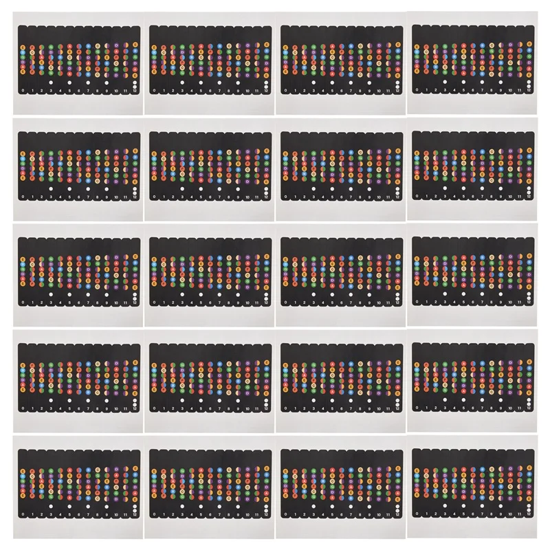 

20X Learning To Play With A Note Sticker For The Fretboard Comb Suitable For Electric Guitar, Acoustic Guitar