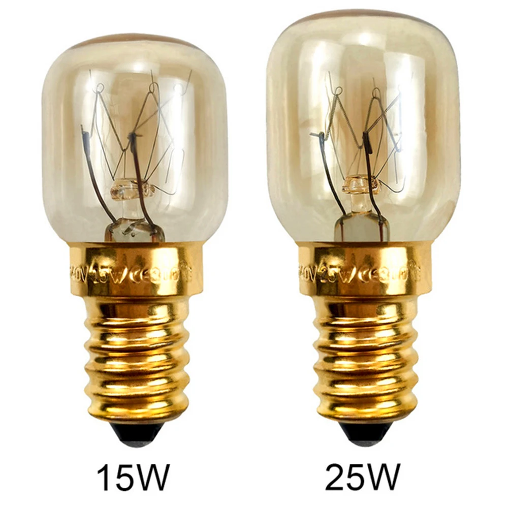 

10Pcs/Lot 220V High Temperature 15W/25W E14 Oven Light Bulbs 300 Degree Microwave Cooker Tungsten Salt Crystal Lamp