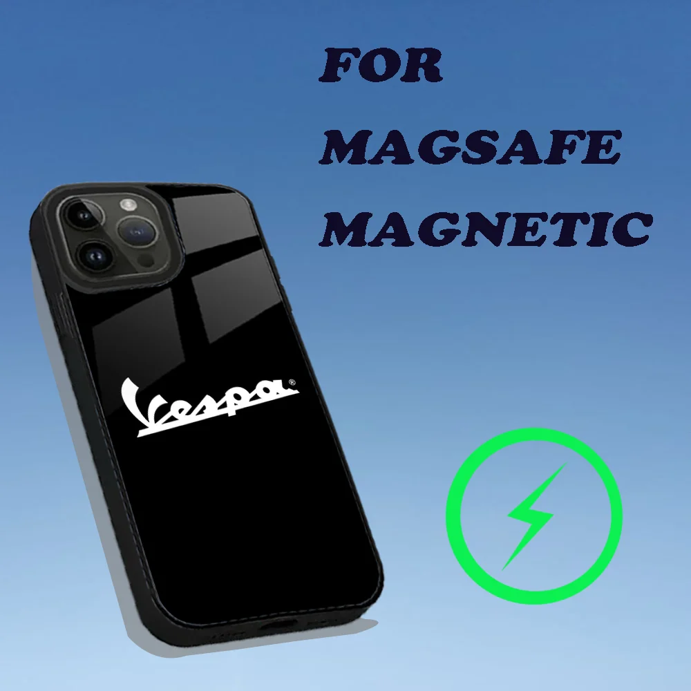 Чехол для телефона V-VespaS Scooter iPhone 15 14 13 12 11 Plus Pro Max Mini Magsafe с магнитной беспроводной
