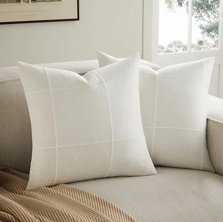 Чехол для подушки efundeal клетчатый хлопок/лен 45x45/60x60 см