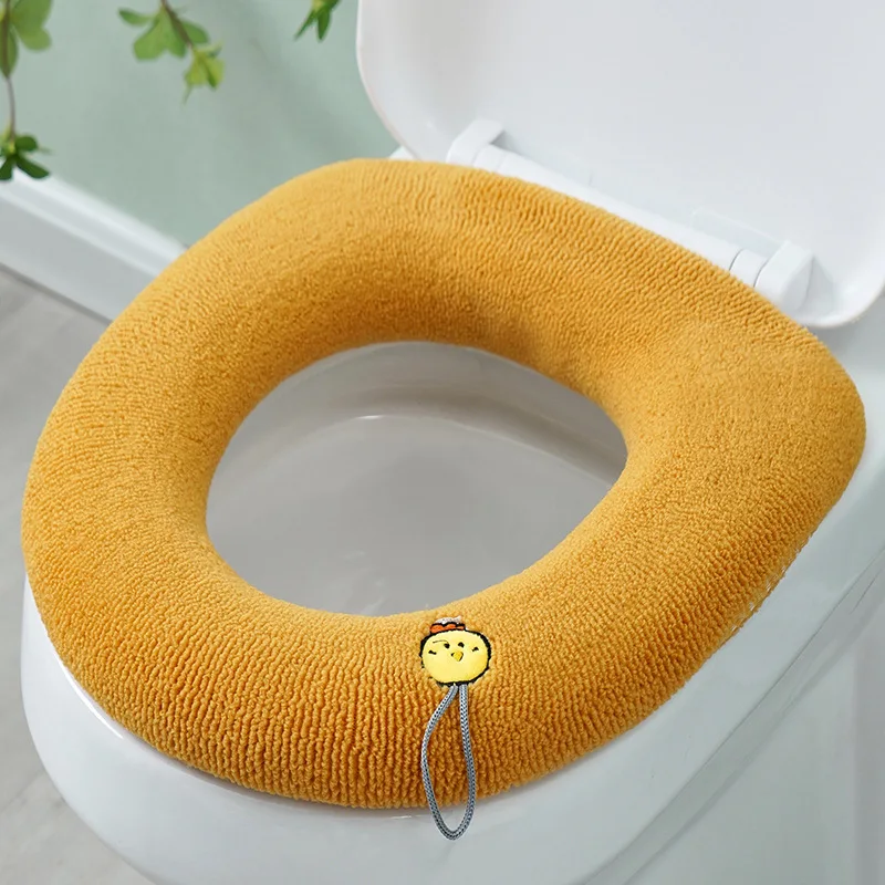 

1pcs Winter Toilet Lid Pad Universal Bidet Cover Pad Bathroom Accessories Soft Closestool Mat Newest 2023 Thicken O-shape Pad