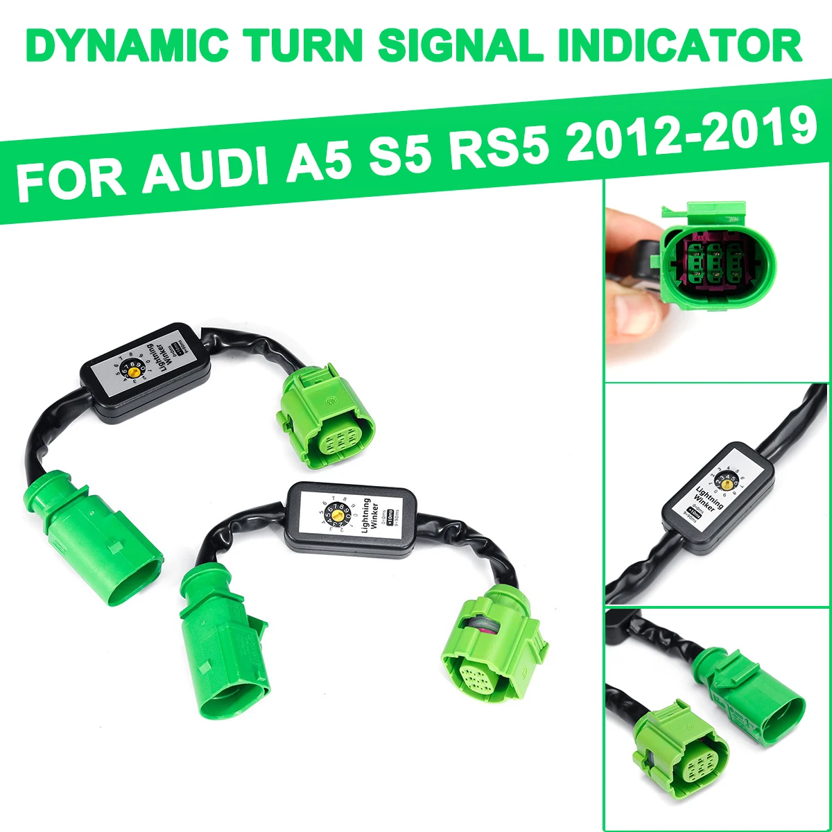 

2Pcs Dynamic Turn Signal Indicator LED Taillight Module Cable Wire Harness Left & Right Tail Light For Audi A5 S5 RS5 2012-2019