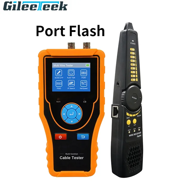 Network Cable Tester RJ45 RJ11 BNC Cable Digital Wire Tracer Tracker with Port Flicker Ping Test 2.4 Inch