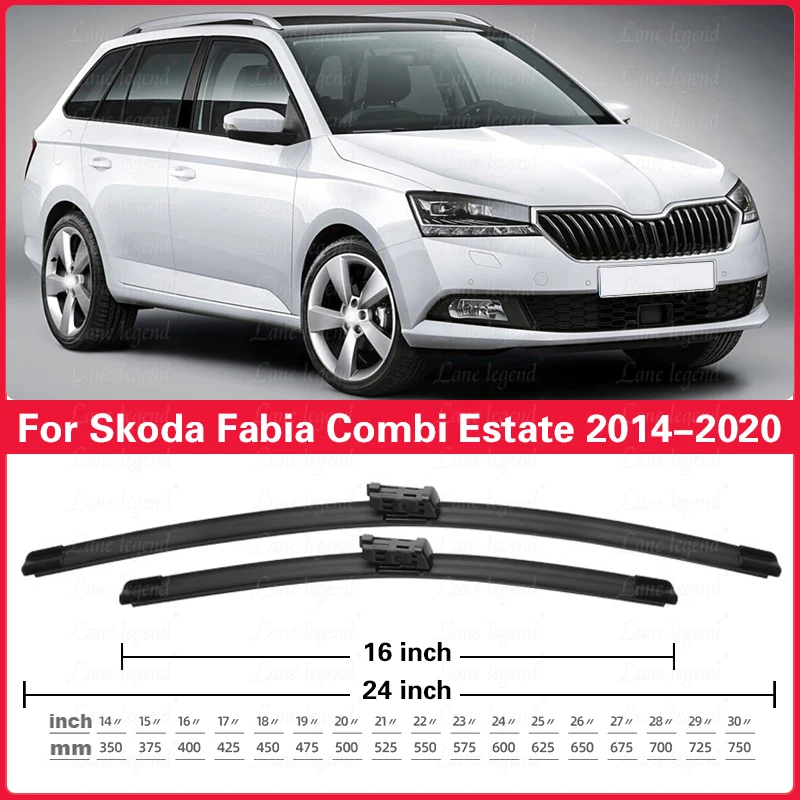 Для Skoda Fabia Combi Estate 2014-2020 левый передний и задний дворник щетки лобового стекла