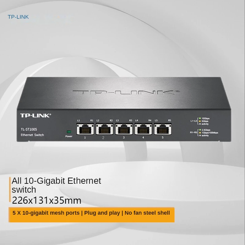 TP-LINK TL-ST1005 10 Gigabit Ethernet switch 10 Gigabit network 5 port switch 10000mbps rj45 ports